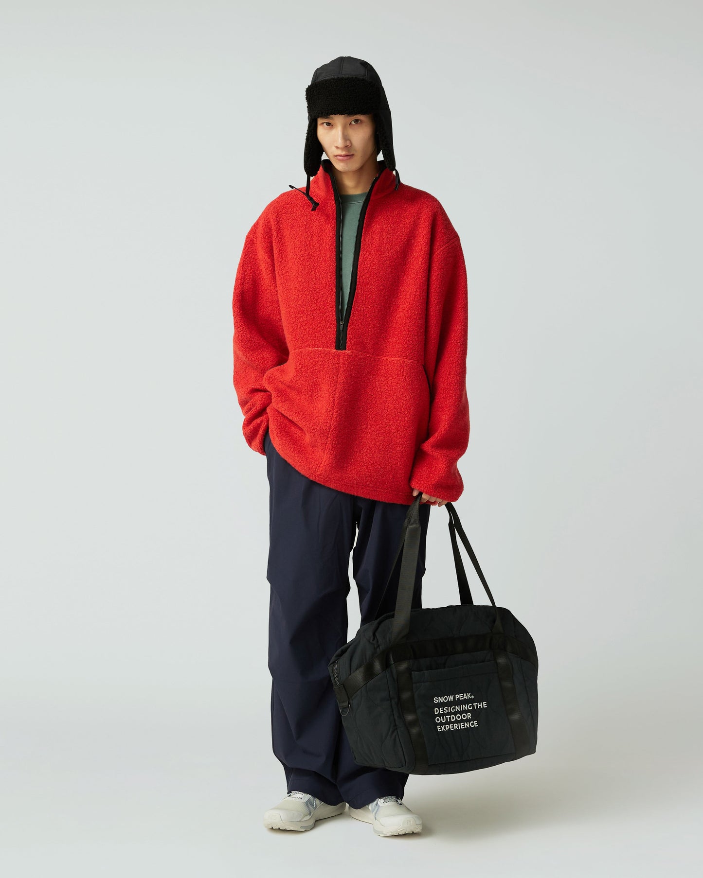 SNOW PEAK QUILTED RIPSTOP DUFFLE - BLACK