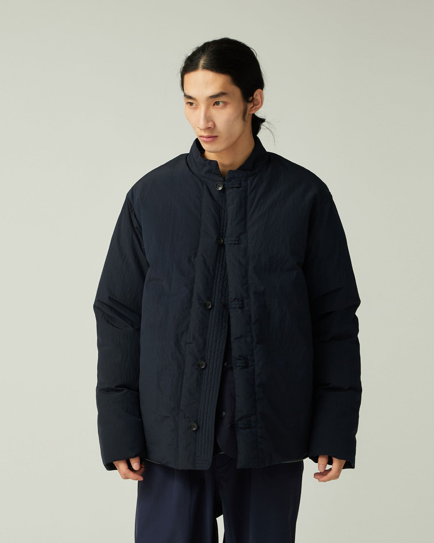 SNOW PEAK GARMENT DYED DOWN JACKET - NAVY