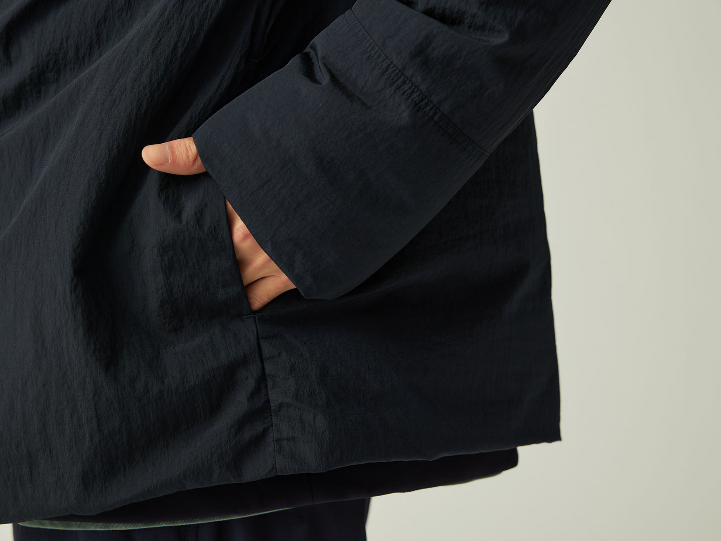 SNOW PEAK GARMENT DYED DOWN JACKET - NAVY