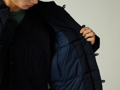 SNOW PEAK GARMENT DYED DOWN JACKET - NAVY