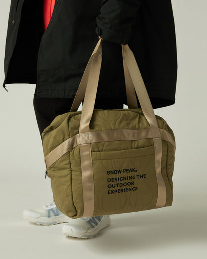 SNOW PEAK QUILTED RIPSTOP DUFFLE - OLIVE