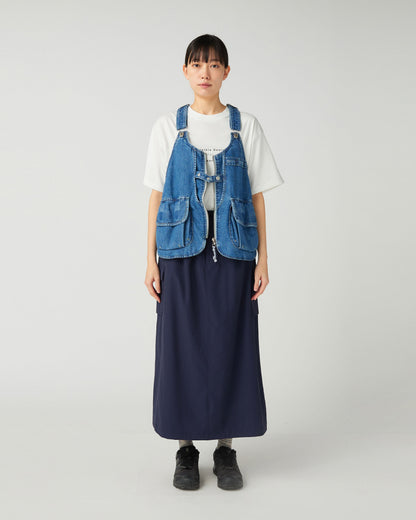 SNOW PEAK TAKIBI DENIM VEST - LIGHT BLUE