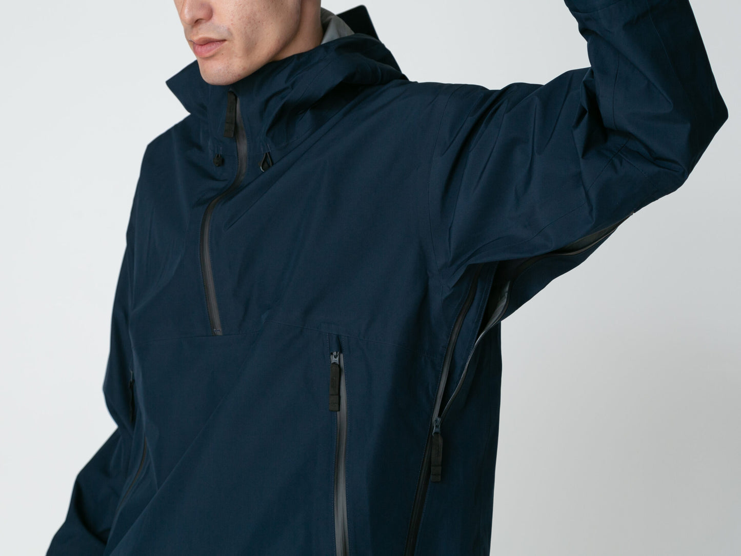 SNOW PEAK GORE-TEX RAIN PULLOVER - NAVY