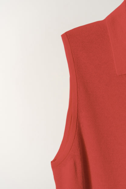 NOTHING WRITTEN LASH SLEEVELESS KNIT TOP - RED