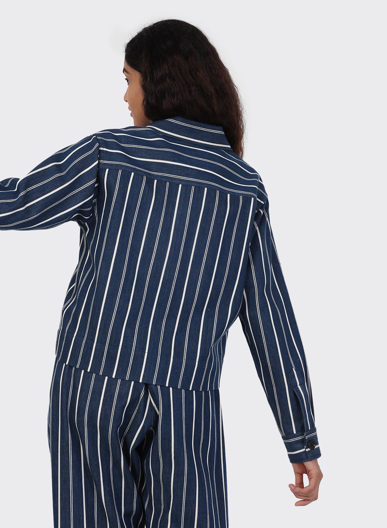 KARDO WOMEN'S RUMI JACKET - INDIGO STRIPE