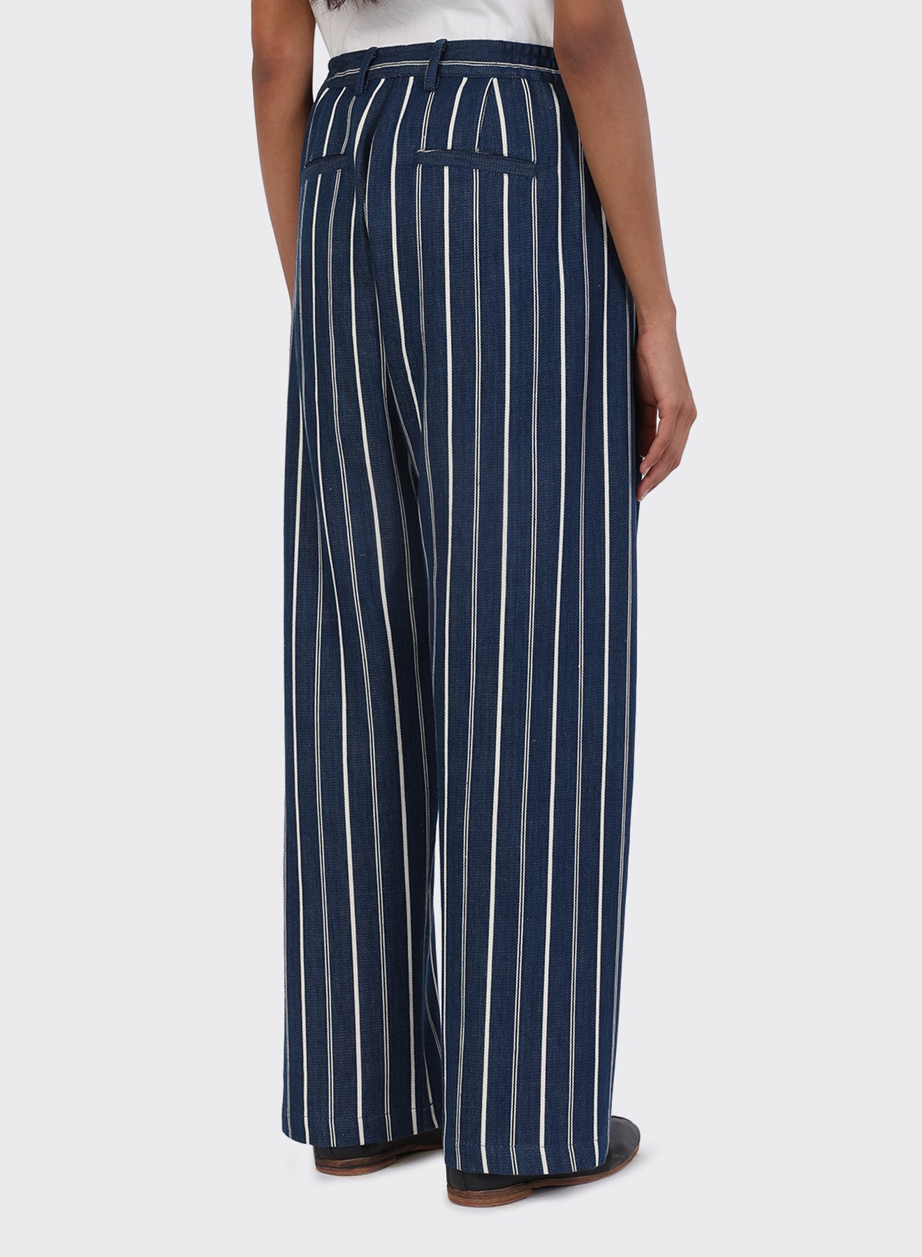 KARDO BHARTI TROUSERS - INDIGO STRIPE