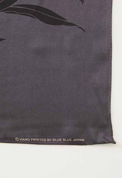 BLUE BLUE JAPAN CASABLANCA LILY SILK BANDANA - BLACK