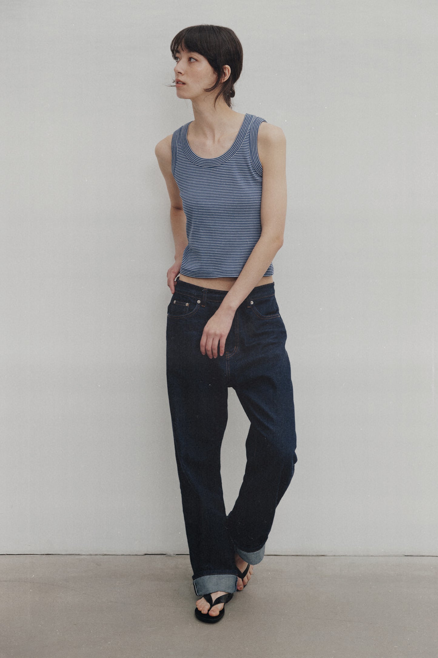 NOTHING WRITTEN SAILOR SLEEVELESS TOP - BLUE