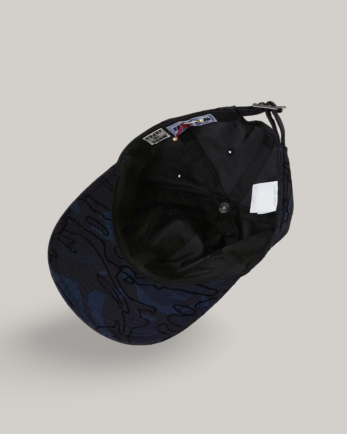 BLUE BLUE JAPAN INDIGO NYLON SATIN FLOCKED CAP