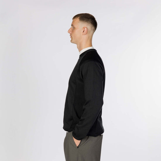 SNOW PEAK WATER-REPELLENT KNIT PULLOVER - BLACK