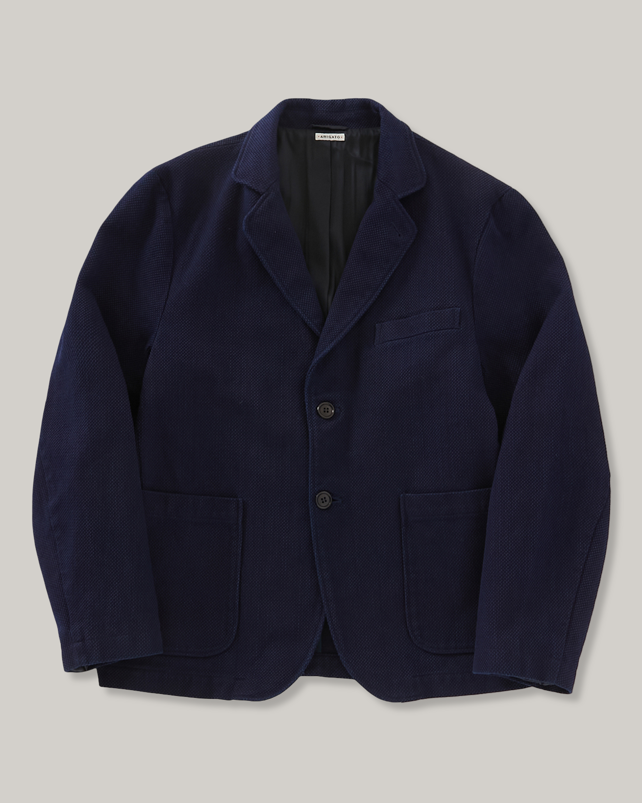 BLUE BLUE JAPAN PURE INDIGO DOUBLE CLOTH SASHIKO TAILORED JACKET