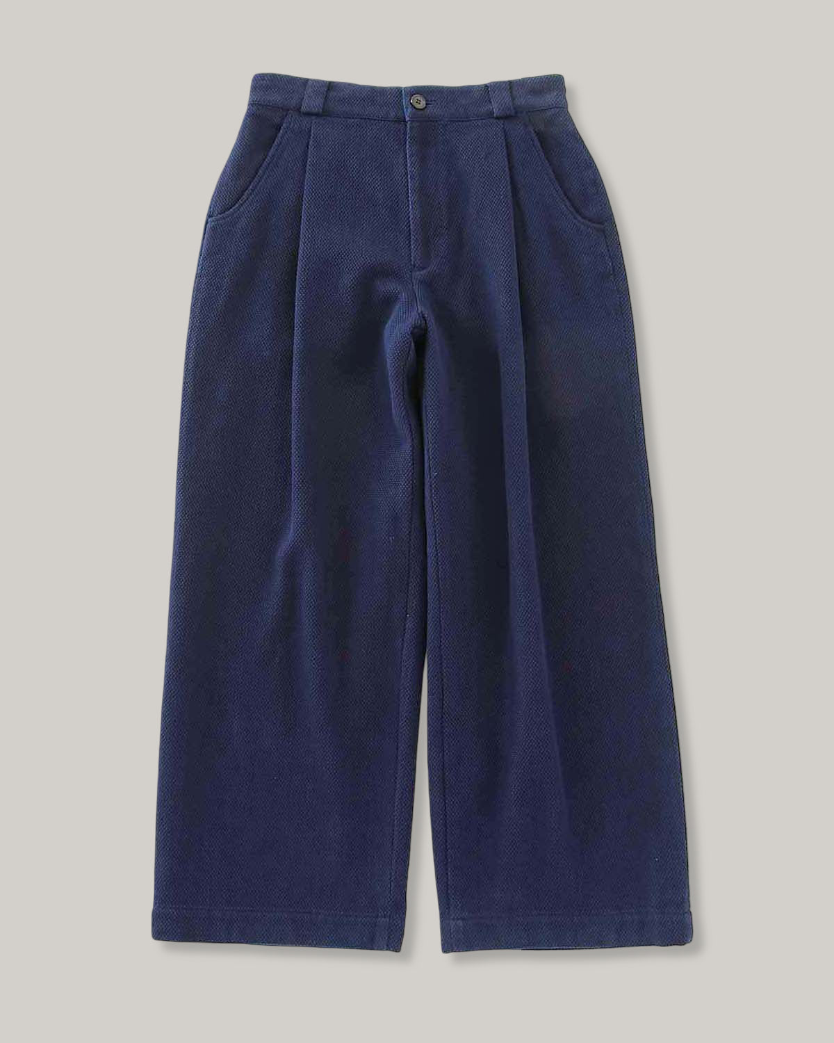 BLUE BLUE JAPAN  PURE INDIGO LIGHT SASHIKO TUCKED WIDE PANTS