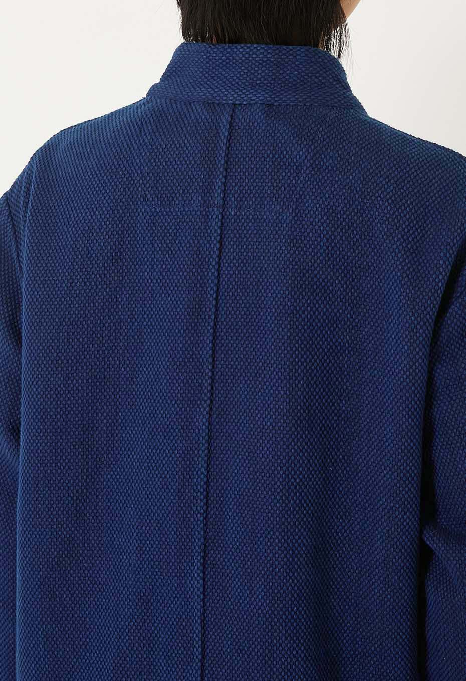 BLUE BLUE JAPAN WOMENS PURE INDIGO LIGHT SASHIKO HAORI JACKET