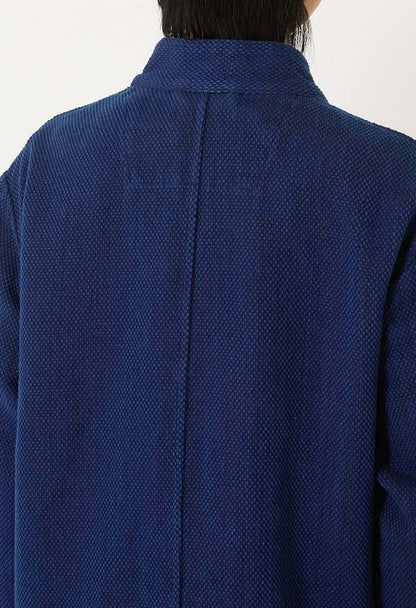 BLUE BLUE JAPAN WOMENS PURE INDIGO LIGHT SASHIKO HAORI JACKET