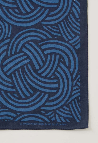 BLUE BLUE JAPAN MIZUHIKI 'KNOT' BANDANA - DARK NAVY