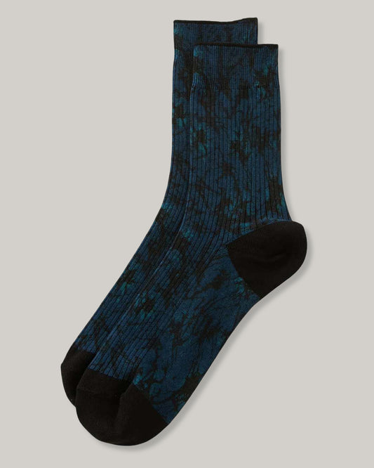BLUE BLUE JAPAN PRINTED GLASS PATTERN SOCKS - NAVY