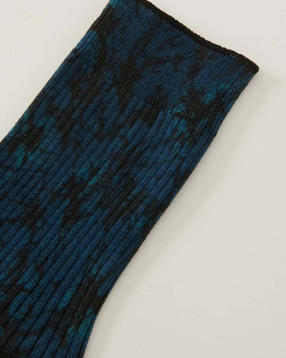BLUE BLUE JAPAN PRINTED GLASS PATTERN SOCKS - NAVY