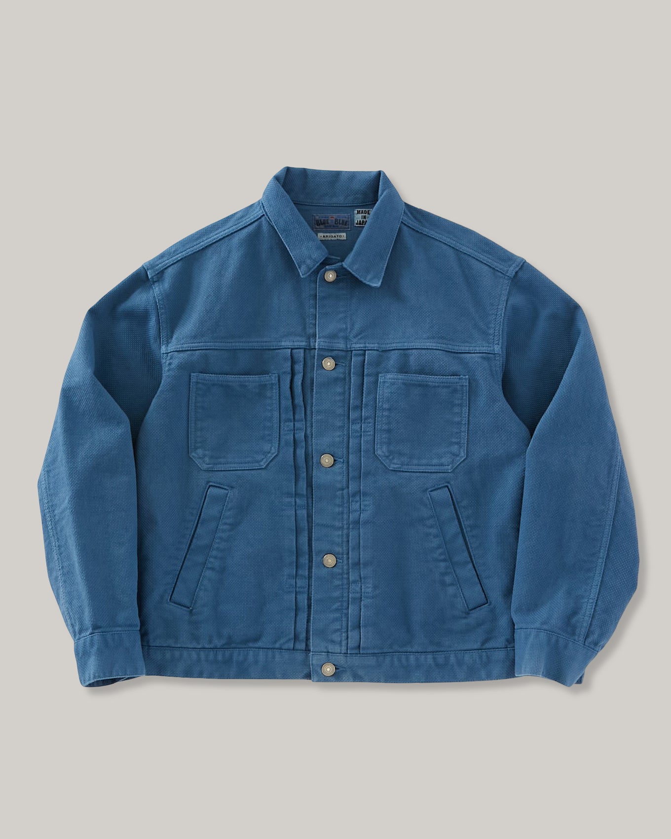 BLUE BLUE JAPAN  BLUE INDIGO SASHIKO TRUCKER JACKET