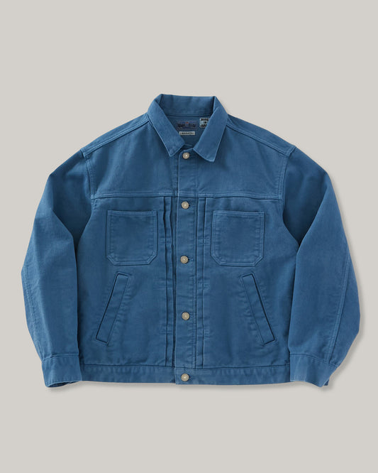 BLUE BLUE JAPAN  BLUE INDIGO SASHIKO TRUCKER JACKET