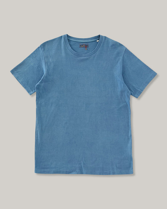 BLUE BLUE JAPAN PURE INDIGO HAND DYED SS TEE - LIGHT INDIGO