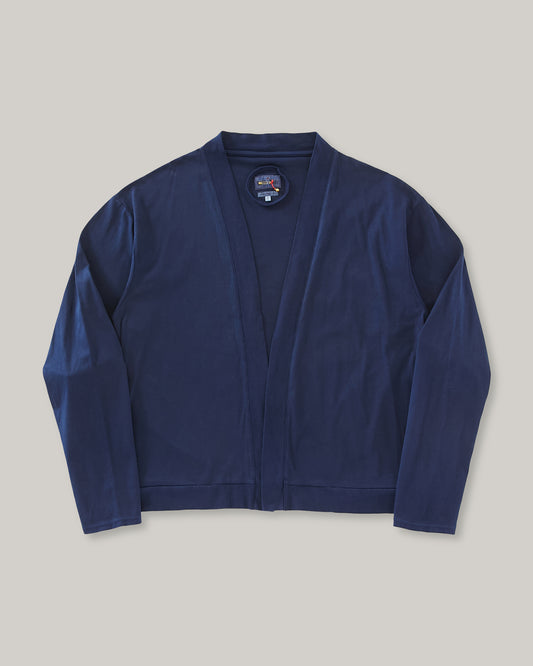 BLUE BLUE JAPAN AIRY SMOOTH 'HAORI' CARDIGAN - INDIGO