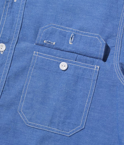 SUGAR CANE VAT DYE CHAMBRAY WORK SHIRT - INDIGO