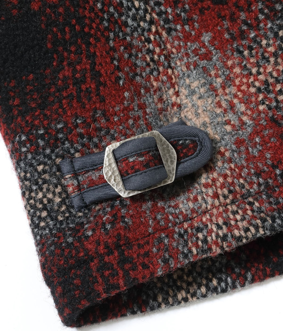 SUGAR CANE FICTION ROMANCE 24.75oz. WOOL PLAID SPORTS JACKET - RED