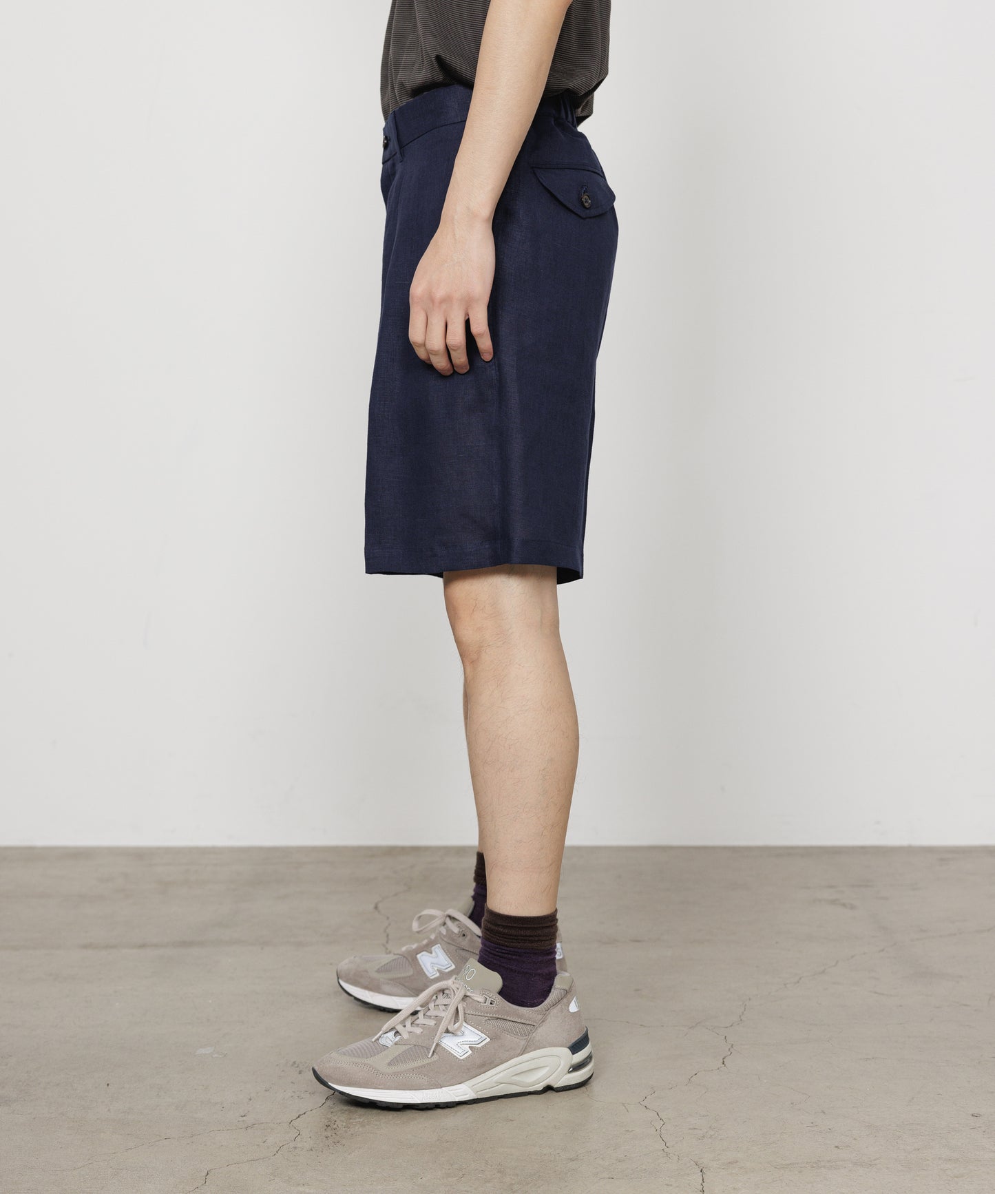MARKAWARE CLASSIC FIT HEMP SHORTS - NAVY