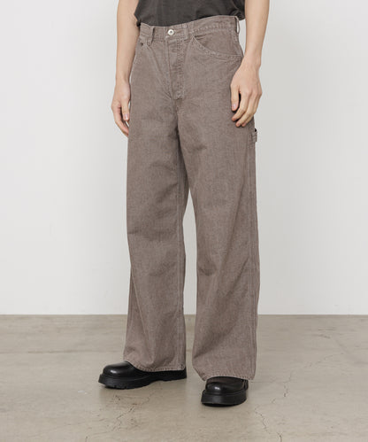 MARKA WIDE PAINTER PANTS - BROWN