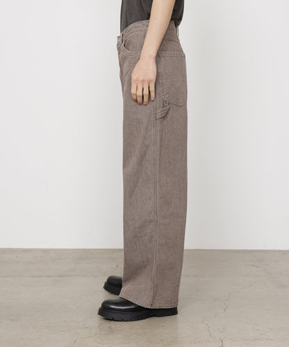 MARKA WIDE PAINTER PANTS - BROWN