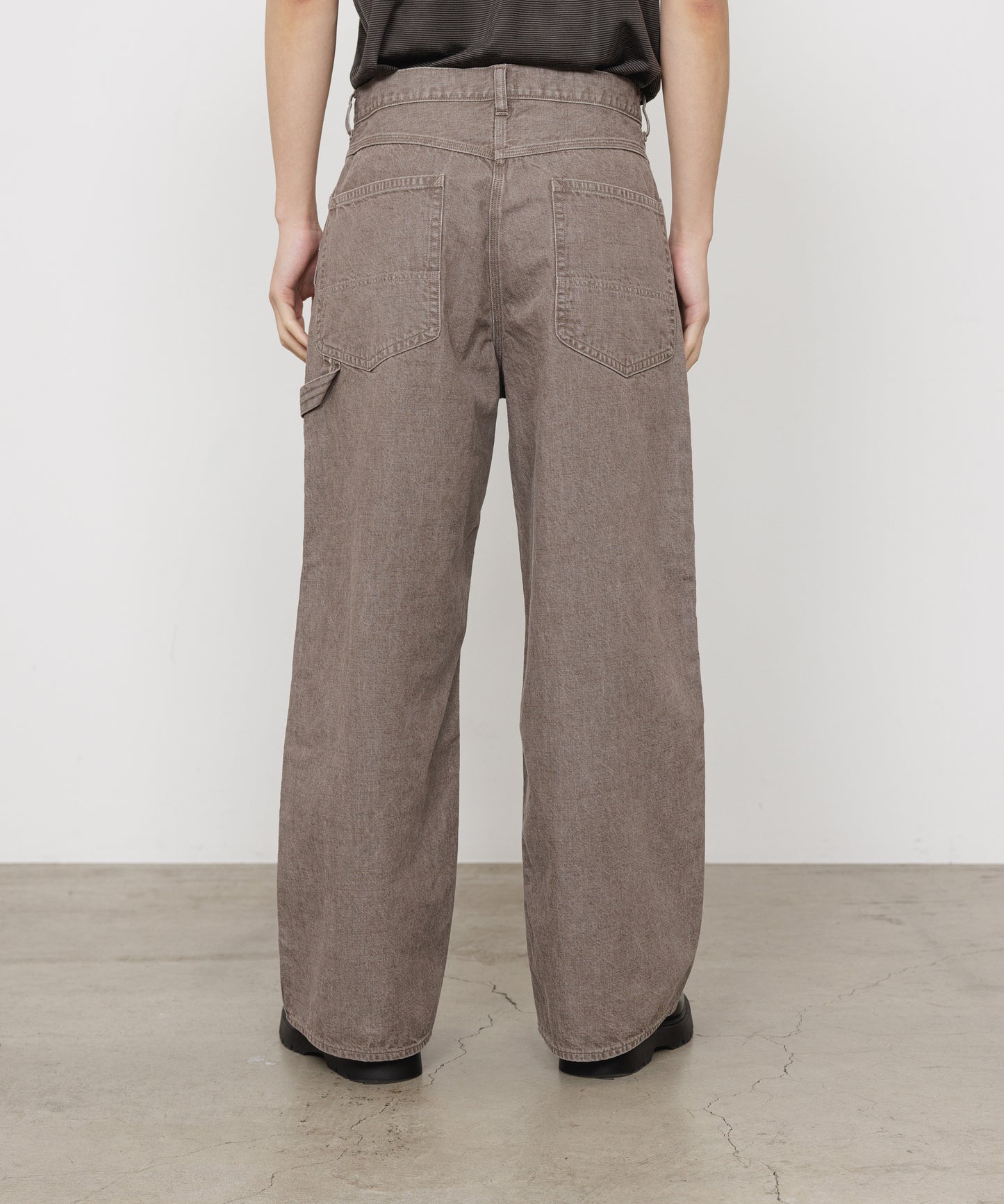 MARKA WIDE PAINTER PANTS - BROWN