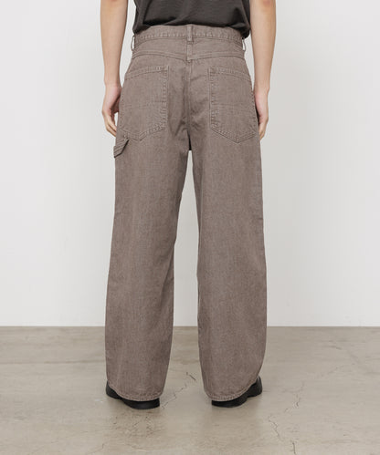 MARKA WIDE PAINTER PANTS - BROWN