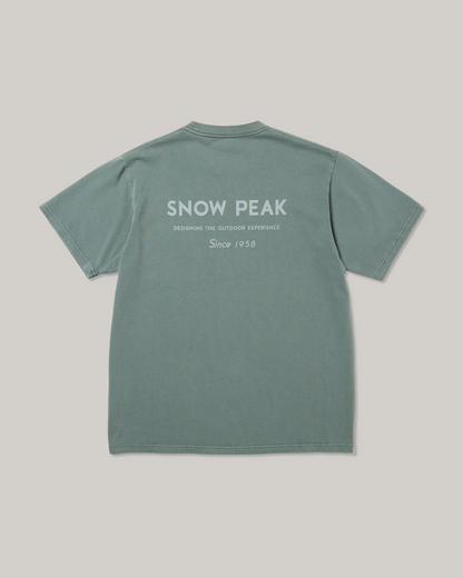 SNOW PEAK GARMENT DYED T-SHIRT - DARK GREEN