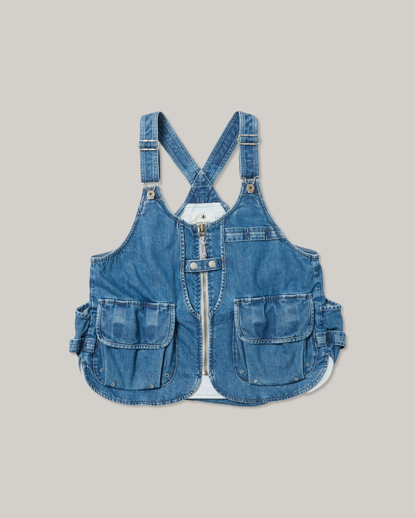 SNOW PEAK TAKIBI DENIM VEST - LIGHT BLUE