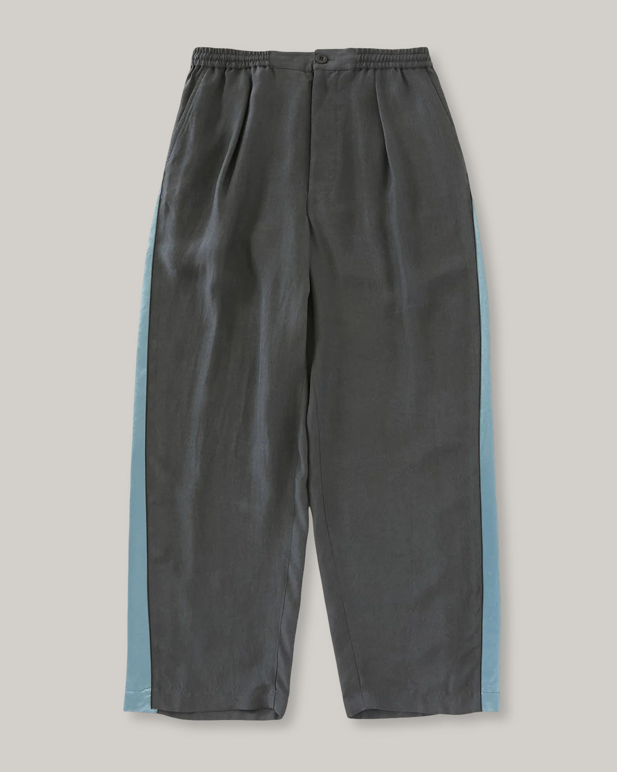 BLUE BLUE JAPAN PIGMENT DYED SATIN SIDE LINED PANTS - BLACK