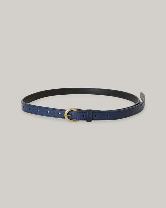 BLUE BLUE JAPAN NARROW LEATHER BELT - INDIGO