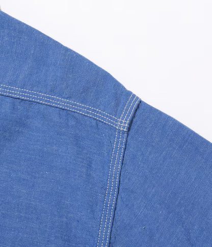 SUGAR CANE VAT DYE CHAMBRAY WORK SHIRT - INDIGO