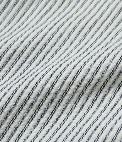 SUGAR CANE 'FICTION ROMANCE' 8oz. INDIGO STRIPE WORK COAT - OFF WHITE