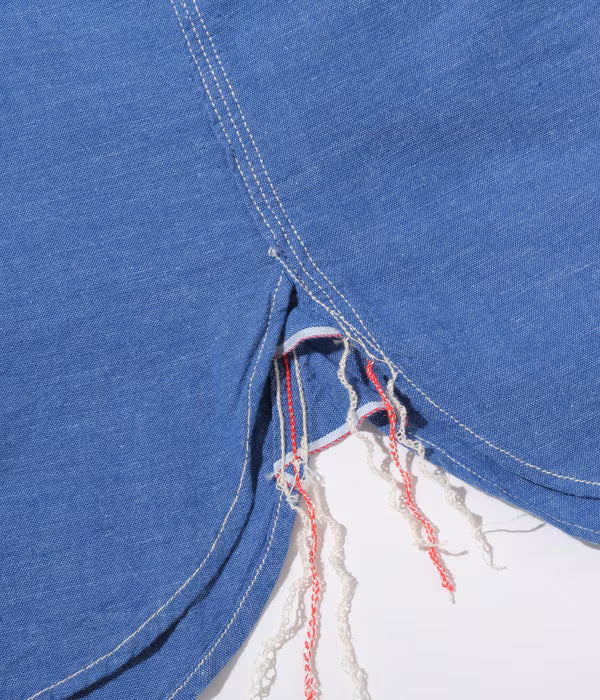SUGAR CANE VAT DYE CHAMBRAY WORK SHIRT - INDIGO