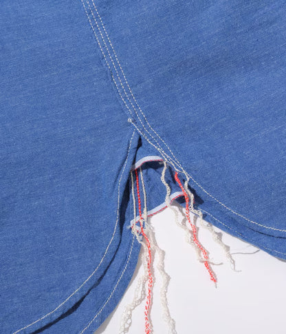 SUGAR CANE VAT DYE CHAMBRAY WORK SHIRT - INDIGO