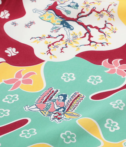 SUN SURF HAWAIIAN SHIRT “PARADISE HULA” - BROWN