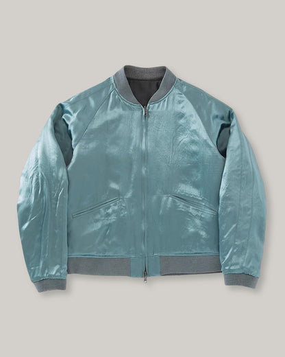 BLUE BLUE JAPAN 'HANA NI TORA' REVERSIBLE SOUVENIR JACKET - BLACK