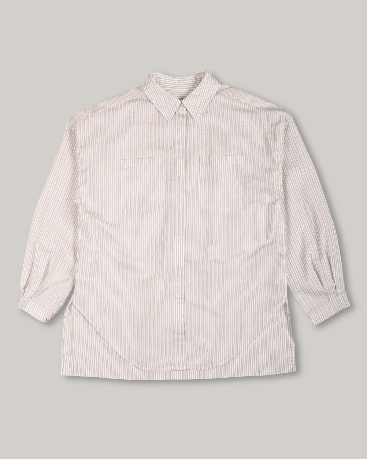 1ST PAT-RN WOMEN'S MODULA SHIRT - INTERPLAY STRIPES - BLEACHED BRONZE