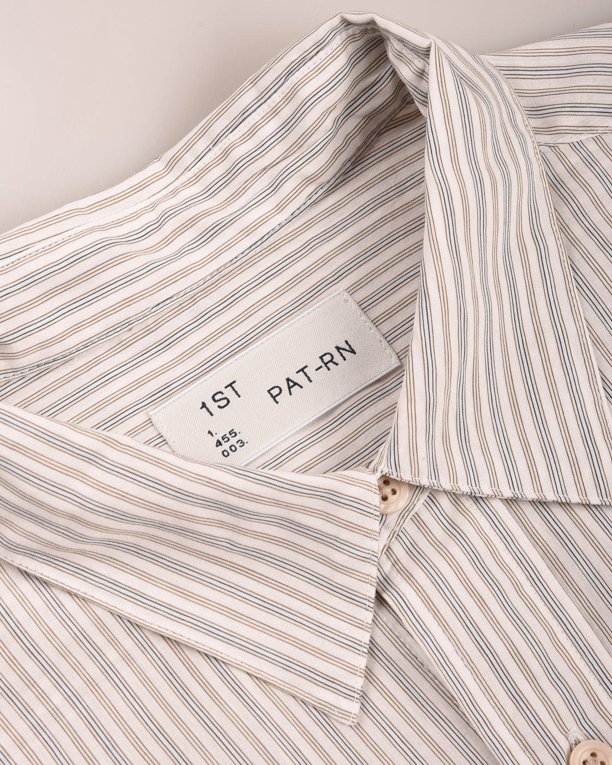 1ST PAT-RN TIPO 9 OFFICER SHIRT - INTERPLAY STRIPES - BLEACHED BRONZE