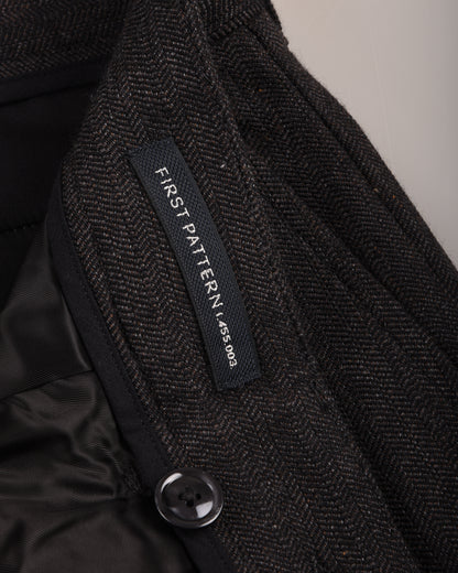 1ST PAT-RN ALLEN TROUSER - COMPACT HERRINGBONE - ANTHRACITE