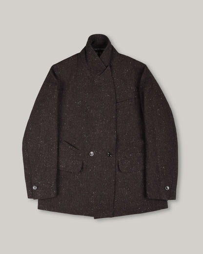 1ST PAT-RN WOMEN'S THEOREM DOUBLE BREASTED JACKET - ANTHRACITE/ WALNUT