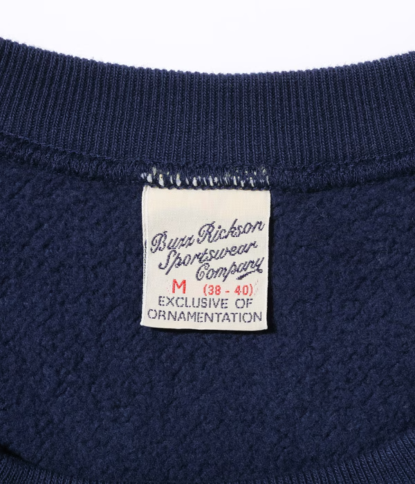 BUZZ RICKSON'S 'COAST GUARD' HORIZONTAL KNIT SWEATSHIRT - NAVY