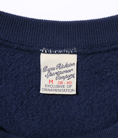 BUZZ RICKSON'S 'COAST GUARD' HORIZONTAL KNIT SWEATSHIRT - NAVY