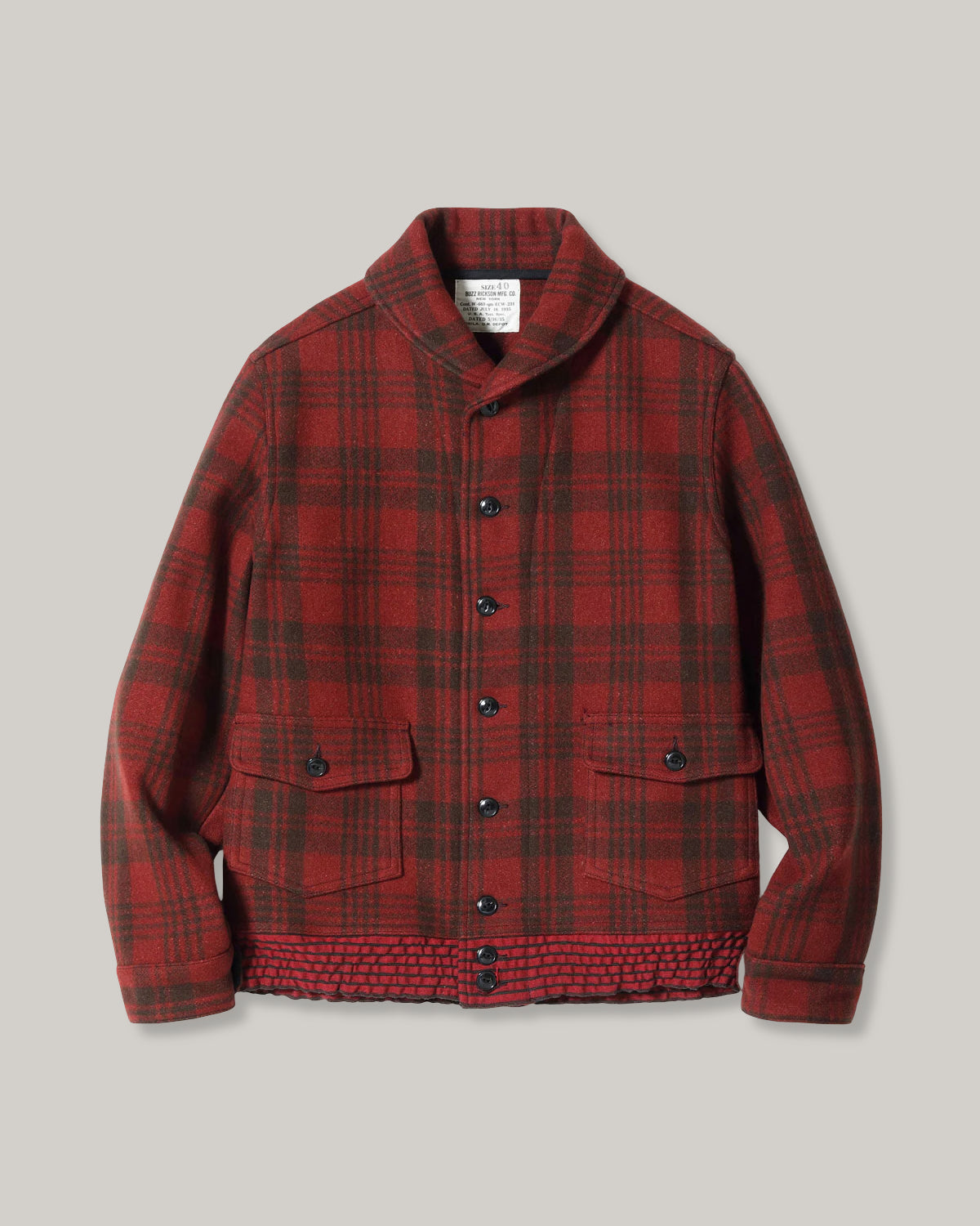 BUZZ RICKSON WOOL CIVILIAN CONSERVATION CORPS JACKET - RED PLAID