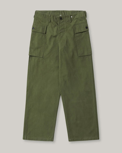 BUZZ RICKSON HERRINGBONE TWILL SPECIAL TROUSERS - OLIVE